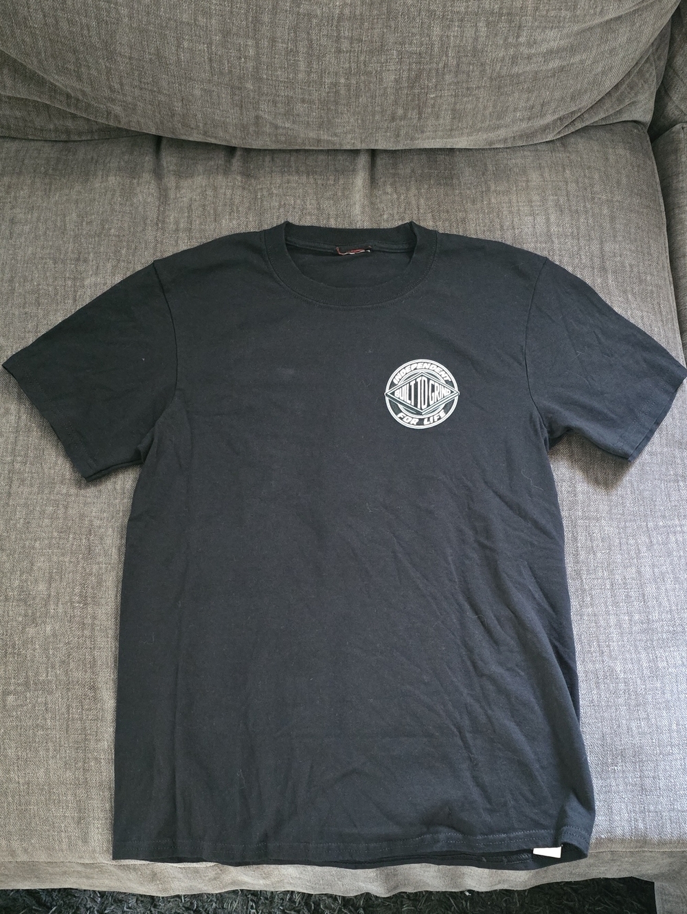 BOY's Black Crewneck Graphic T-Shirt